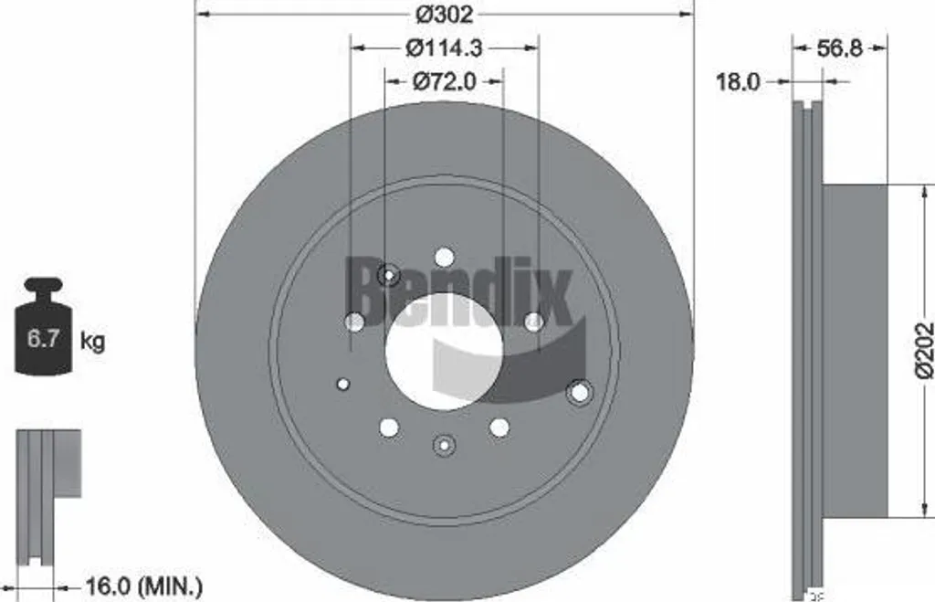 Disque de frein ventilé avant pour CX-7 SUV haute performance