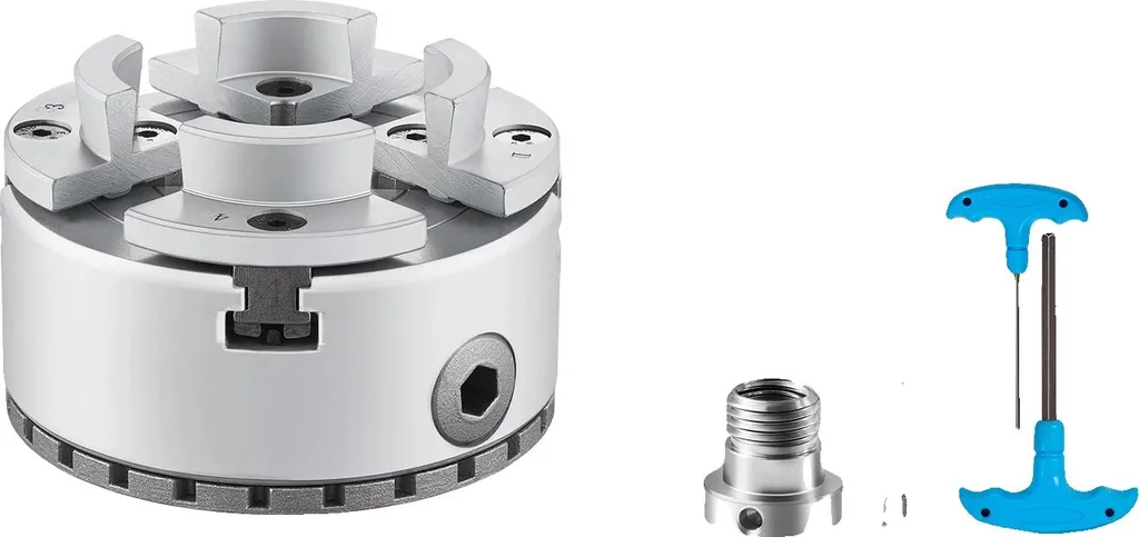 Mandrin 4 mors contre vibrations : haute précision et serrage rapide