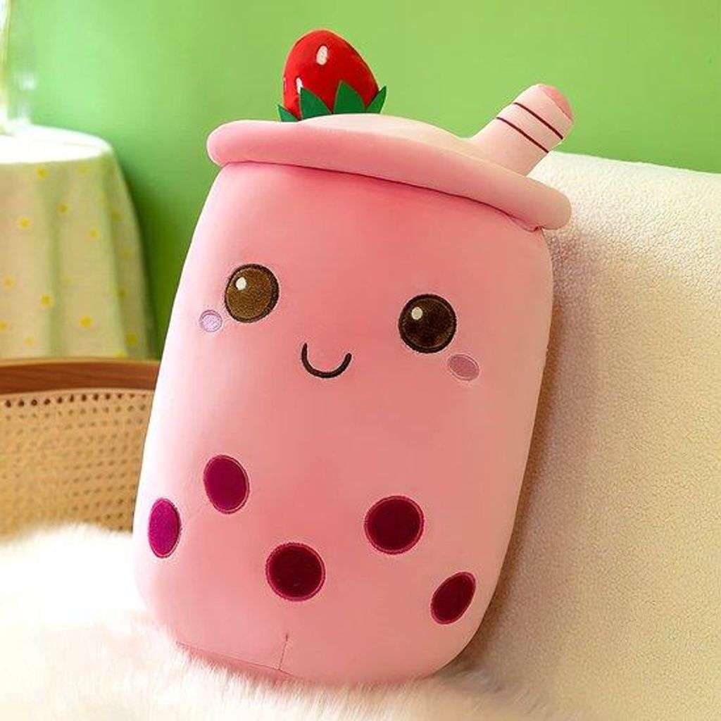 Weiches und kuschelbares Boba-Tee-Kissen für Komfort und Dekoration