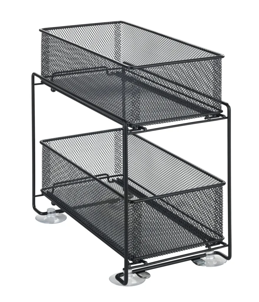 Étagère à tiroirs Gioma Noir - Meuble de rangement design et moderne