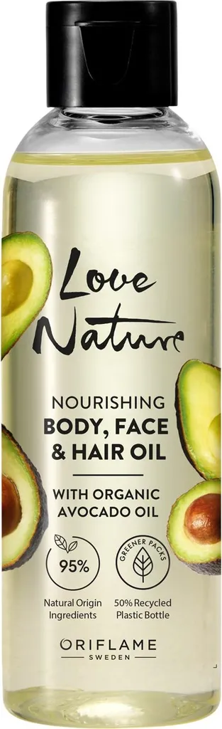 Huile d'Avocat Bio Oriflame Love Nature Visage Corps et Cheveux 100ml