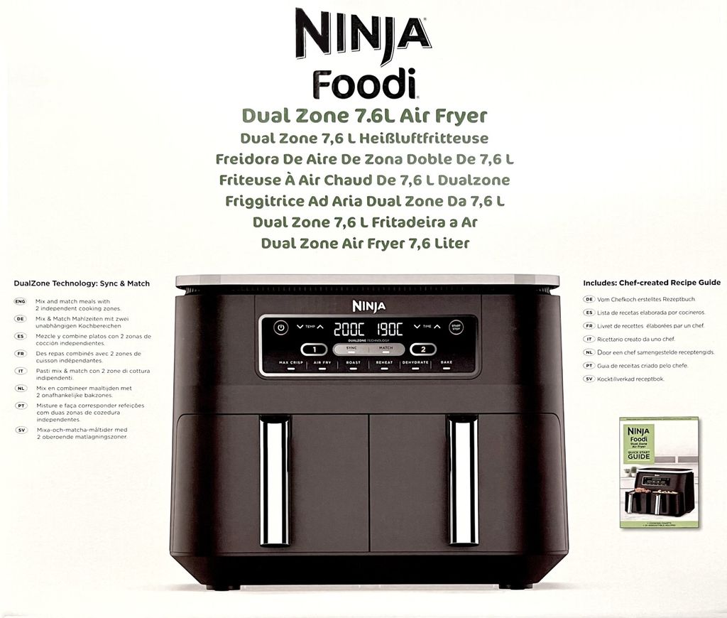 Ninja Foodi MAX Friggitrice ad aria [2 zona] AF400EU