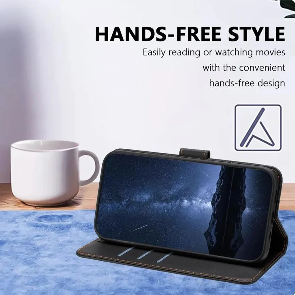 Jasonyu Cover per Huawei P20 Flip Custodia in Pelle PU, Cover a Libro Portafoglio, Funzione Supporto, Magnetica, Slot Schede, TPU Bumper Caso Custodia