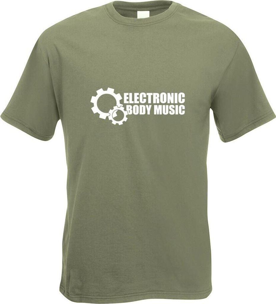 Kiwistar - T-Shirt - Olive - Elektronic Body Music - EBM Motiv Bedruckt Funshirt Design Print - mit Motiv Bedruckt - Funshirt Design - Sport - Frei...