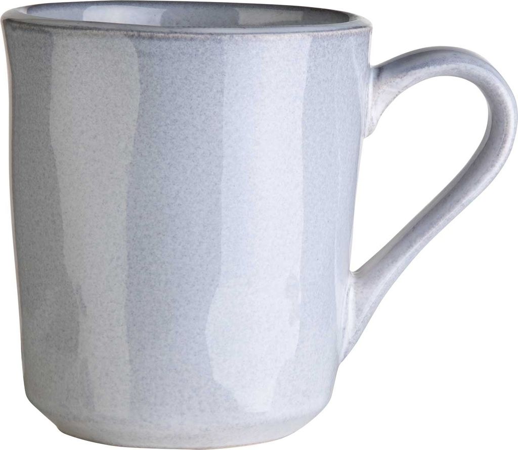 Kaffeetasse - Hellgrau - Steingut - lasiert