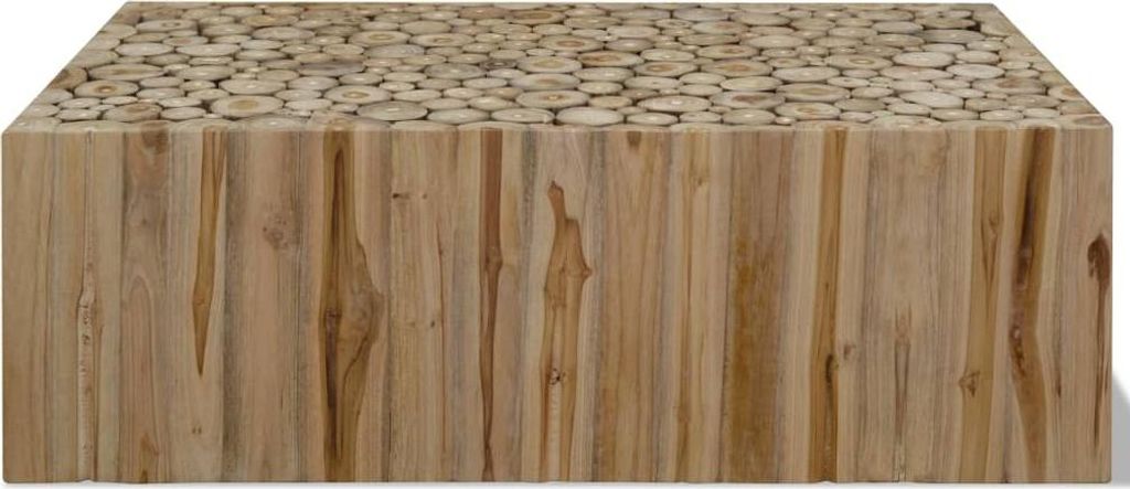 vidaXL Couchtisch Echtes Teakholz 90x50x30 cm