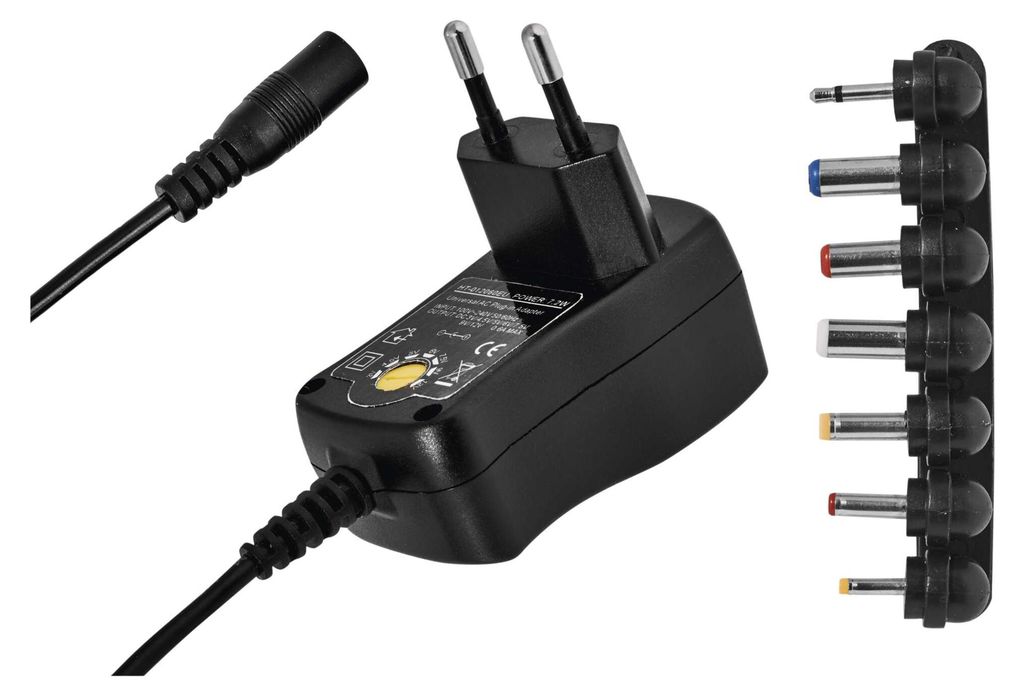 Netzteil 600 mA, universal, schaltend + Adapterstecker