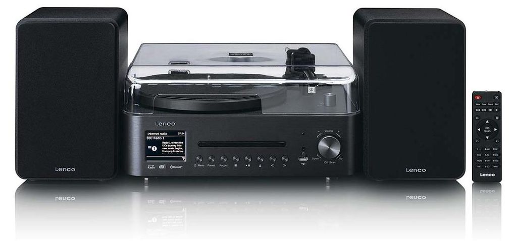 Lenco MC-760BK - Hi-Fi-Stereoanlage mit Plattenspieler und Produktbild 