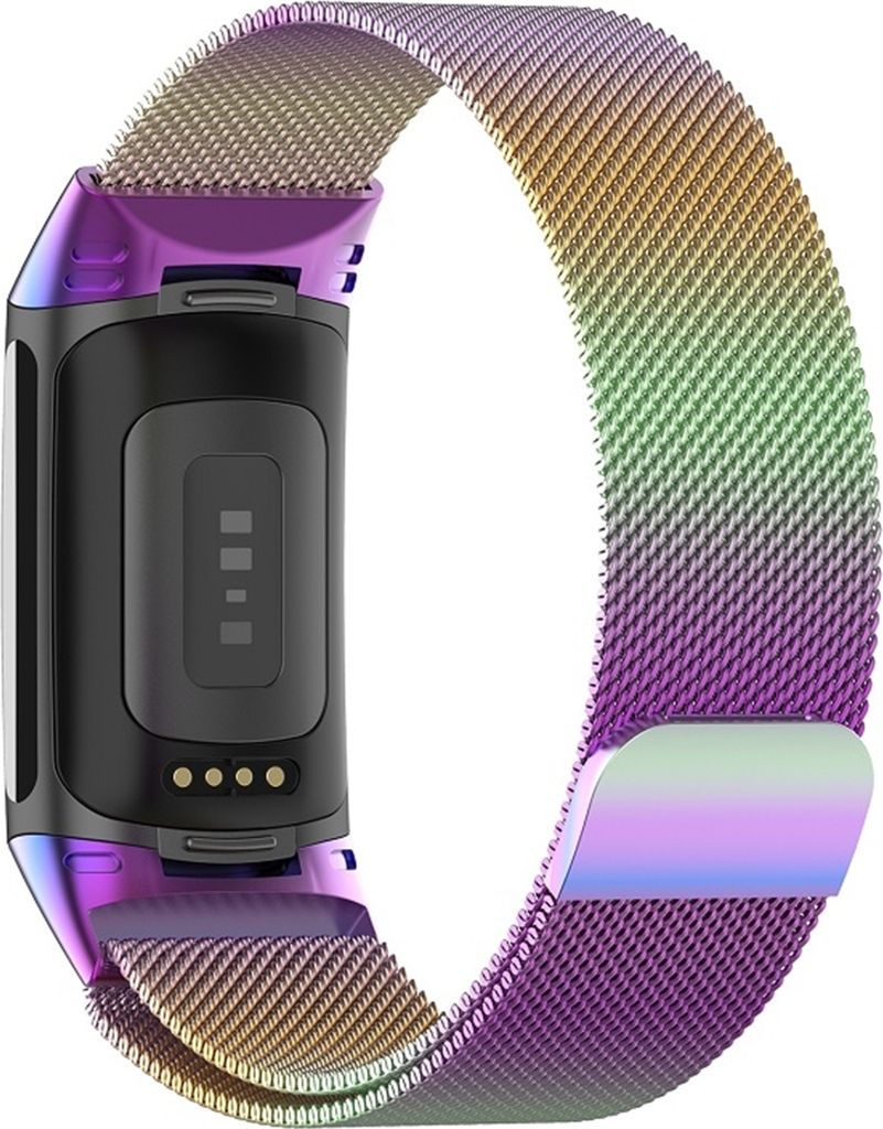 Pre Fitbit Charge 6 / 5 kovový oceľový náramok s Obrázok produktu 2