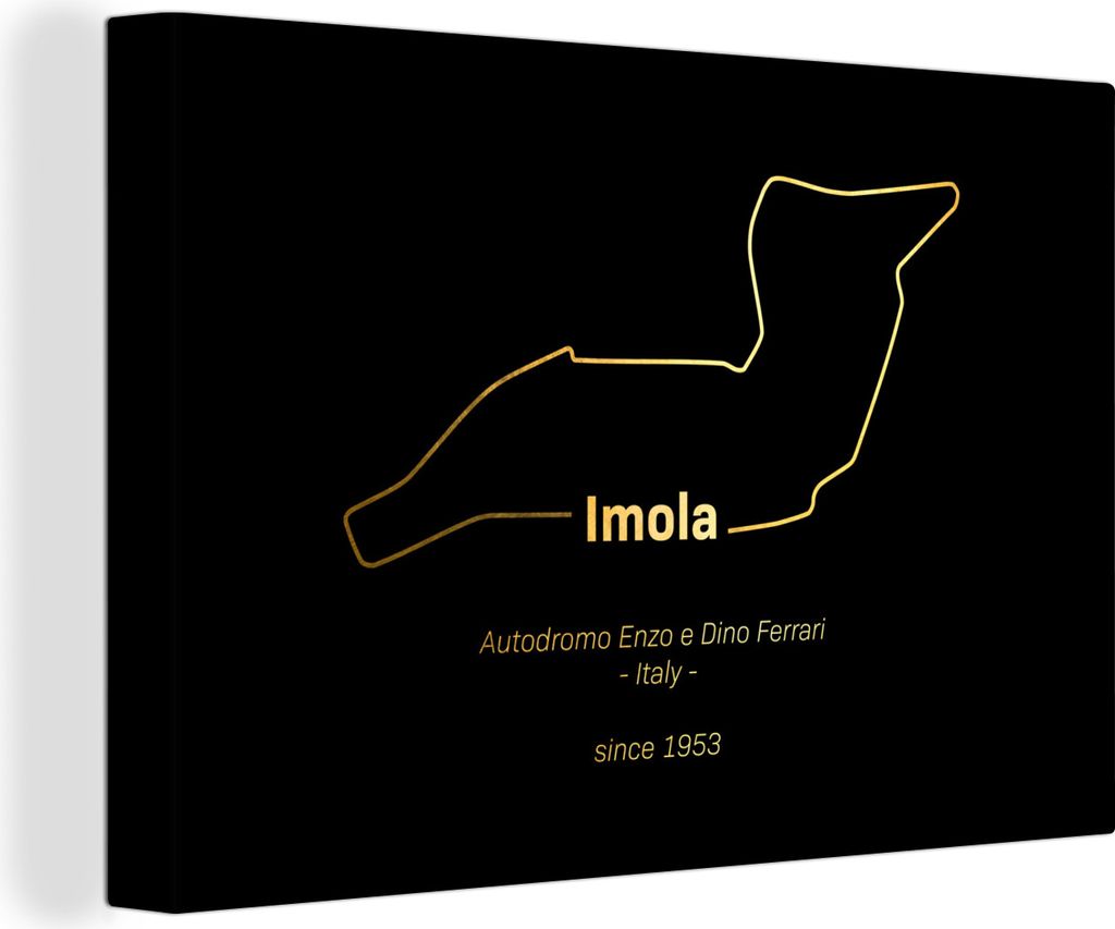 OneMillionCanvasses - Leinwandbilder - 150x100 cm, Imola - Formel 1 - Rennstrecke, Wandbilder Kunstdruck Wanddekoration - Foto auf Leinwand - Gem...