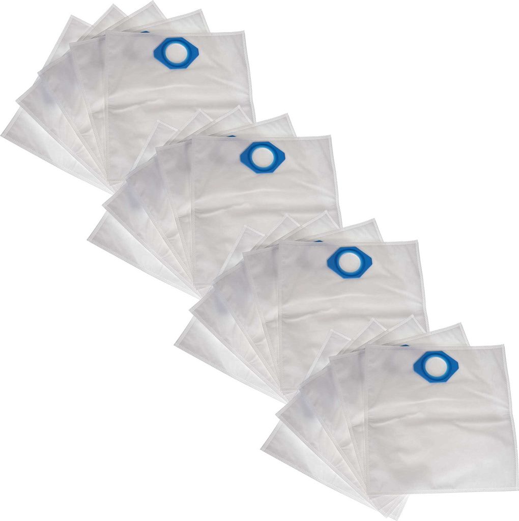 vhbw 20x Staubbeutel Ersatz für Nilfisk 107418525, 5715492194087 für Staubsauger - 39cm x 20cm Weiß