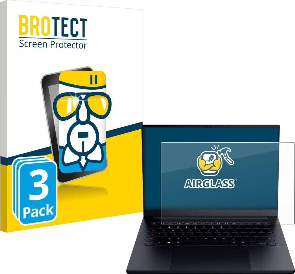 3x BROTECT Schutzglas für Razer Blade 14 2025 Schutzfolie Panzer Folie Glas Display Schutz klar