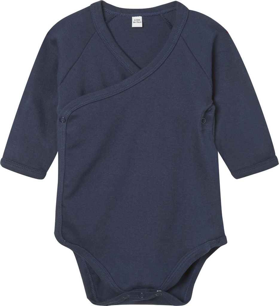Babybugz - Bodysuit Kimono für Baby Langärmlig RW8497 (80) (Navy)