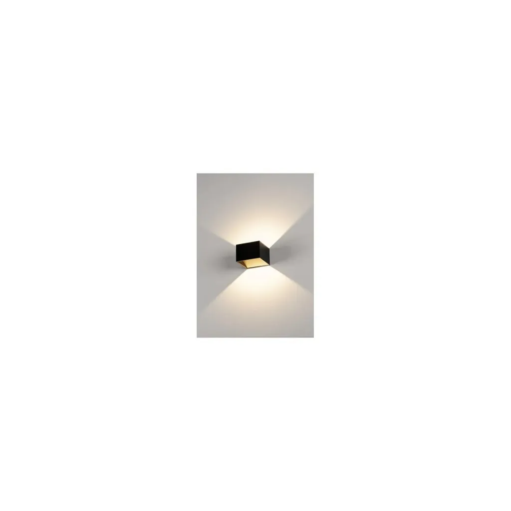 Logs In LED Wall Light 5W 3000K | Minimal Design Nero e Oro Ottone - 5