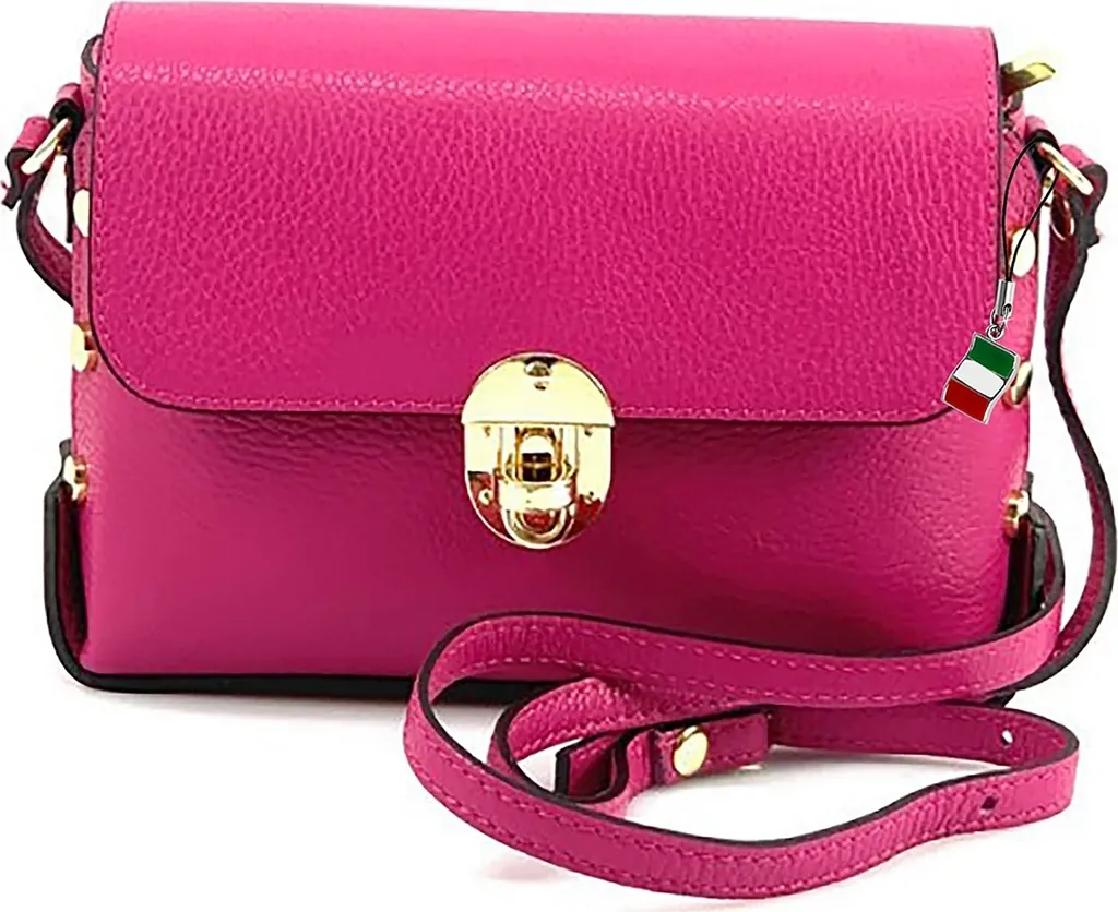 Sac cuir rose fuchsia OTF808P : bandoulière légère et rangement facile