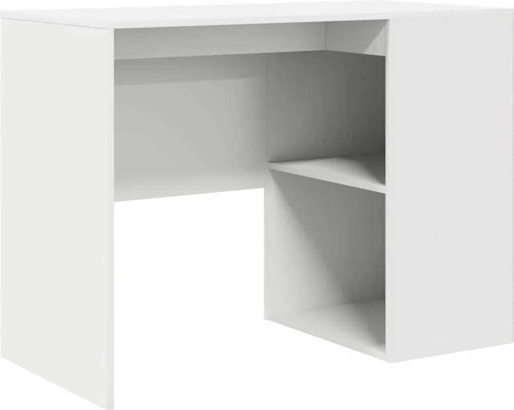 Scrivania Bianca 102x50x75 cm - Mobile Ufficio in Legno Robusto