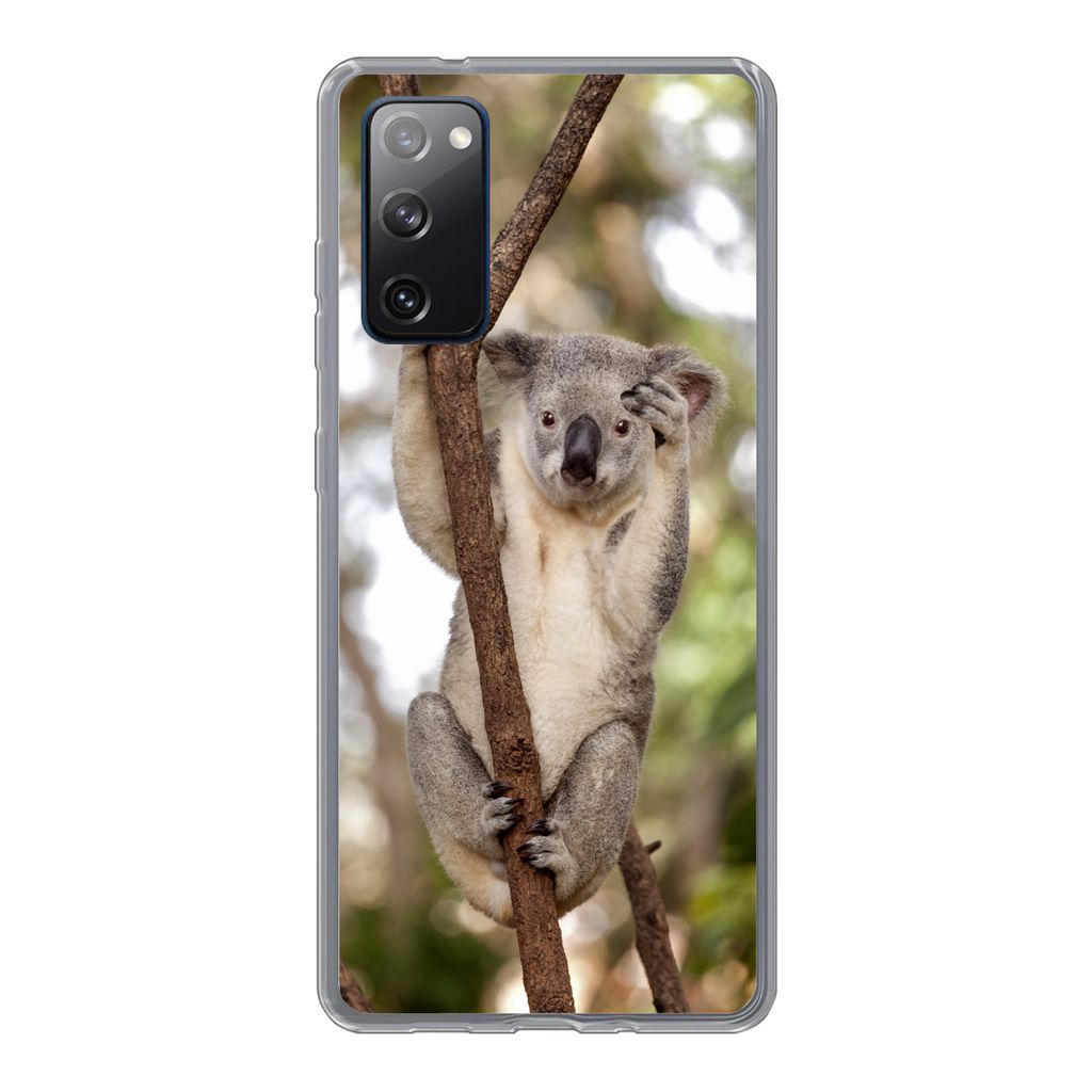 MuchoWow Handyhülle Schutzhülle Hülle für Samsung Galaxy S20 FE Koala - Äste - Tier - Kinder - Jungen - Mädchen Silikon Softcase Handy Hül...