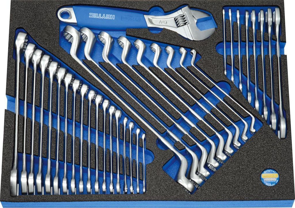 Heyco Werkstattwagen, 132-teilig, Werkzeugwagen mit 4 Modulen, rollende Werkstatt aus Metall-Kunststoff