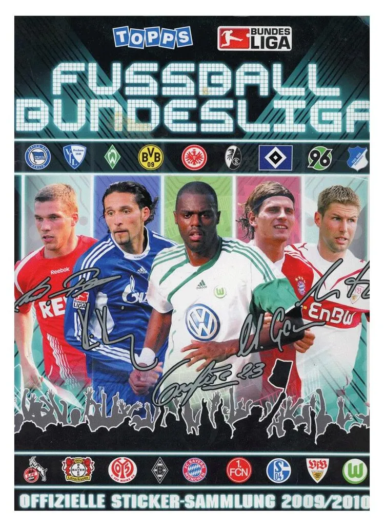 Topps Bundesliga 09/10 Album Original Autocollants Foot Occasion