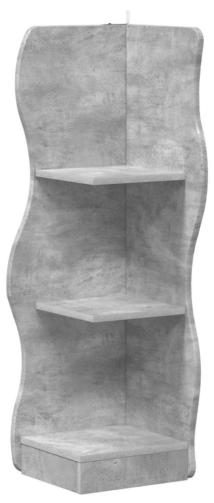 Eckregal mit Regal Betongrau 34 x 33 x 102 cm Holzwerkstoff