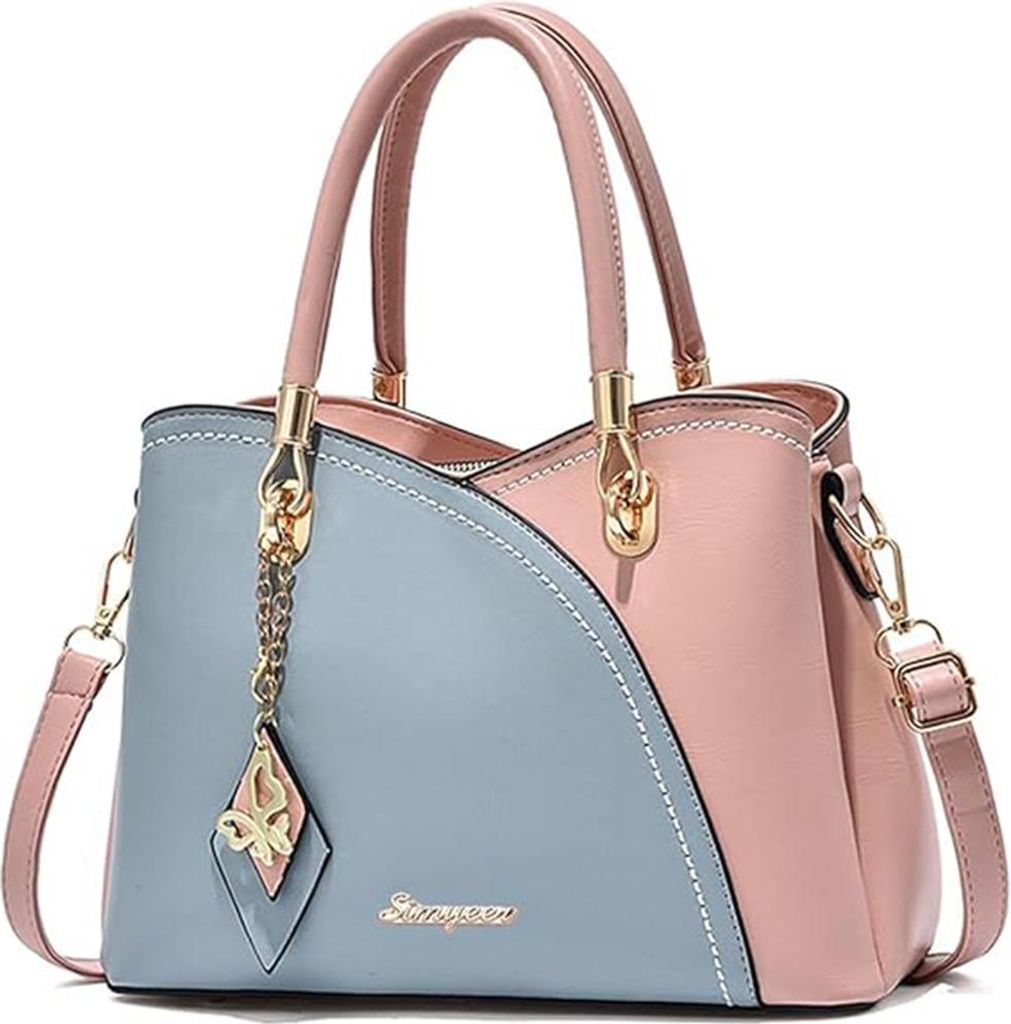 OKWISH Damen Leder Handtasche, Umhängetasche mit Henkel, Produktbild 