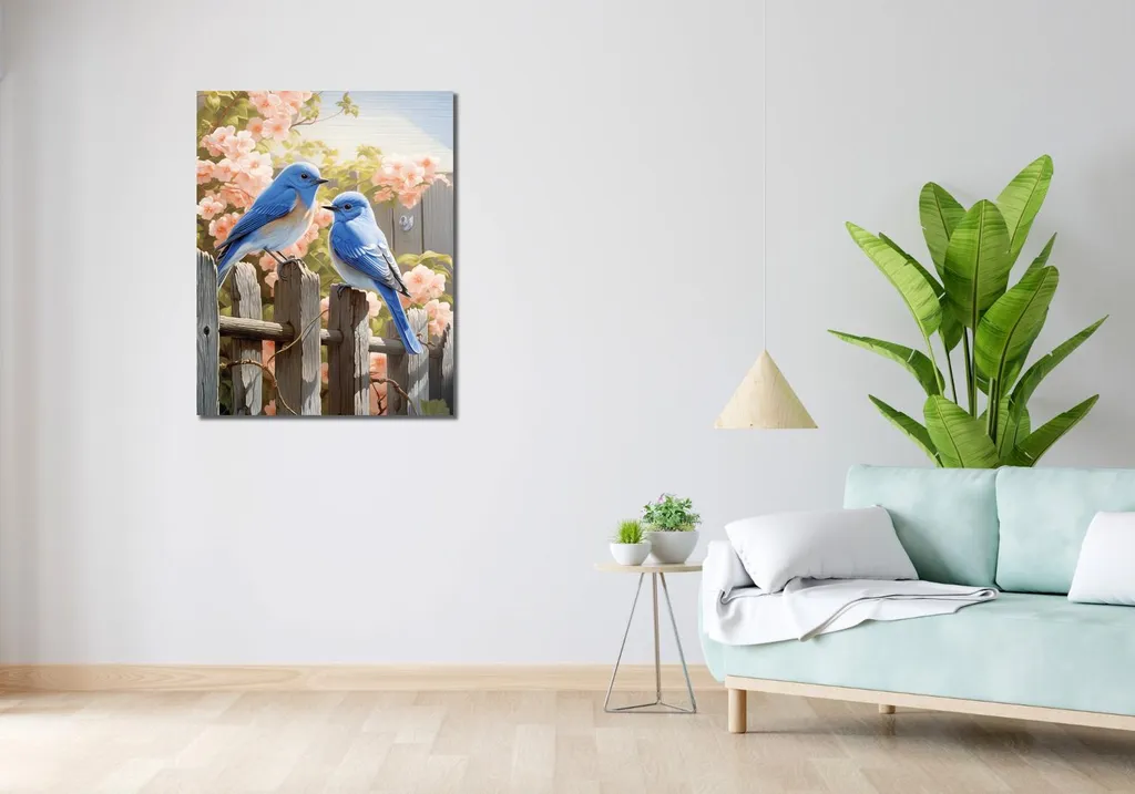Tableau Printemps à la porte 70x90 cm - Grande affiche déco murale