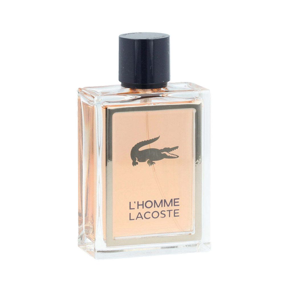 A bottle of Lacoste L'Homme Lacoste Eau de Toilette for men.