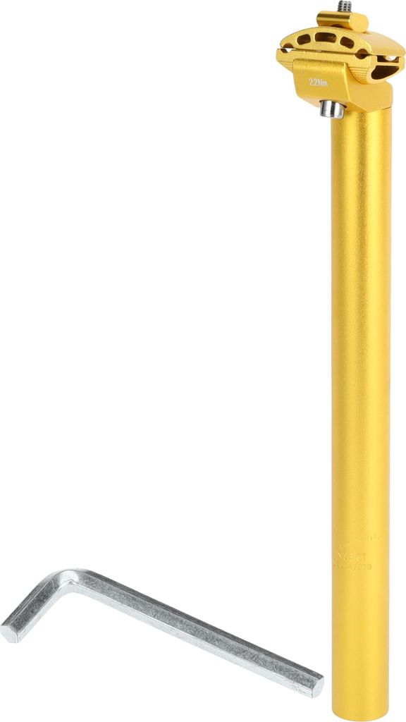 Fahrradsattelstš¹tze 30,4x350mm Fahrradsattelstš¹tze Sattelrohr Aluminiumlegierung Goldton Extra lang Einstellbarer Winkel