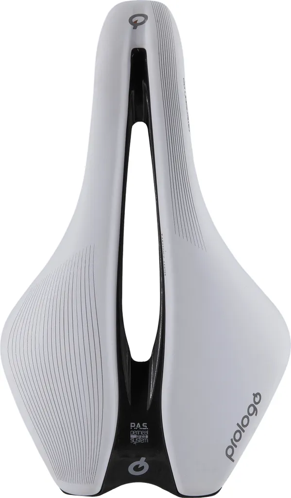 Selle de vélo de route Prologo Dimension Nack R2 - Confort et Aéro Blanc