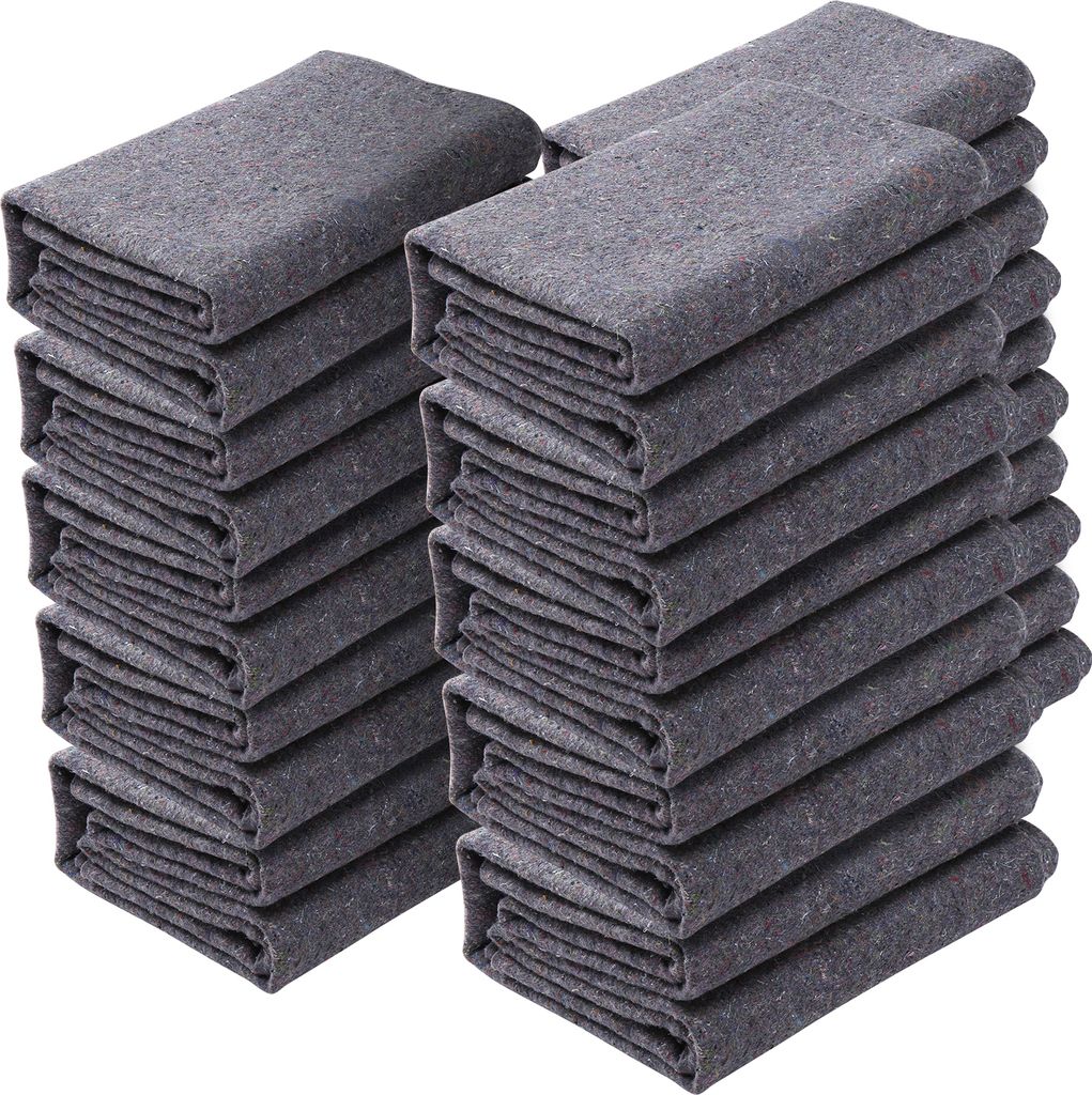 VEVOR 12x Umzugsdecken 1829x1372mm Möbeldecken recycelte Baumwolle Lagerdecken Umzug Packdecken Transport-Decken Möbelpackdecken Verpackungsdecke...
