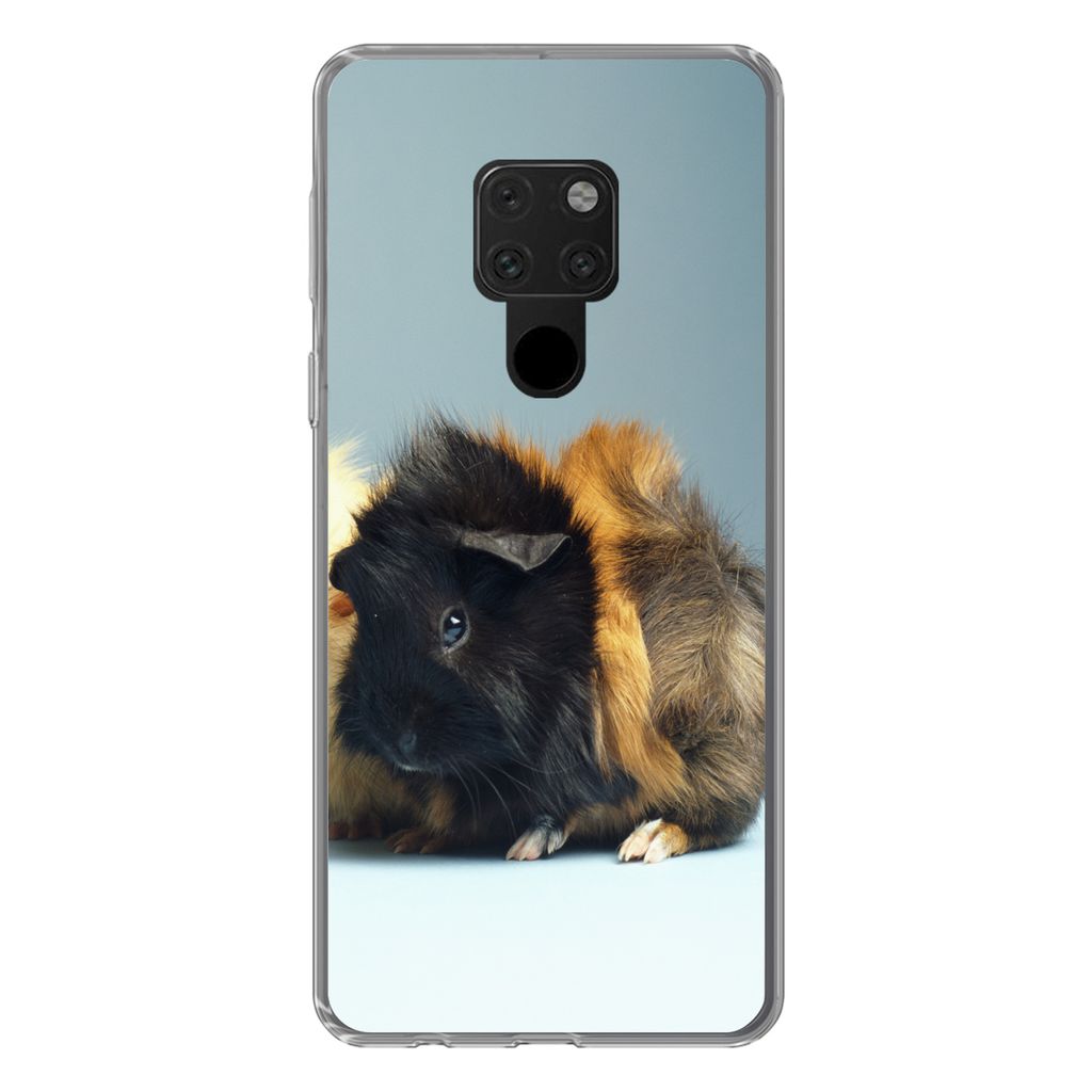 MuchoWow Handyhülle Schutzhülle Hülle für Huawei P40 Lite Zwei kleine Meerschweinchen Silikon Softcase Handy Hülle - Handy