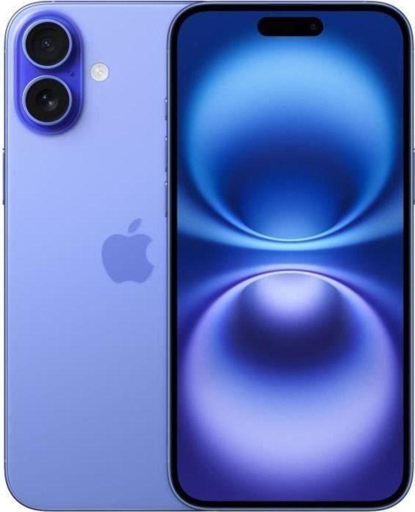 Apple iPhone 16 Smartphone mit 128 GB internem Speicher und Ultramarin-Finish