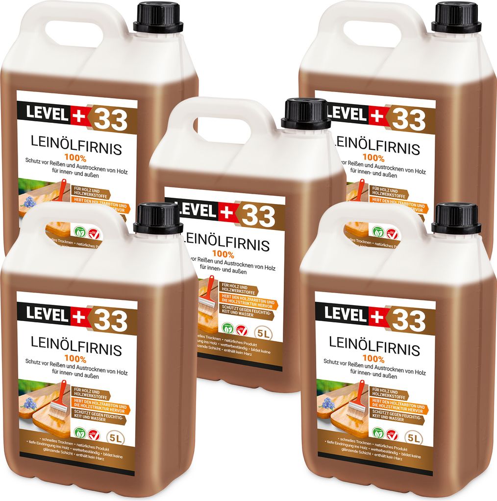 Ľanový olej 100% 25L Čistý ľanový olej Level+33 Obrázok produktu
