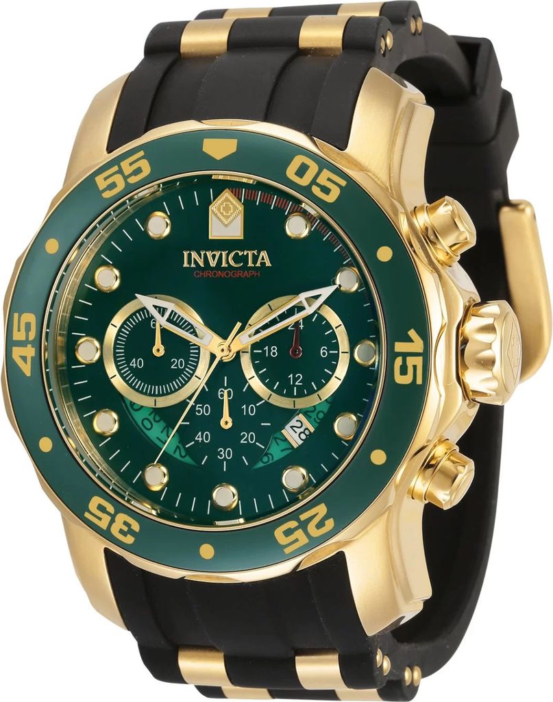 Invicta Pro Diver - SCUBA 6984 Herrenarmbanduhr - Quartz Uhrwerk - Edelstahl mit grünem Zifferblatt - 48 mm