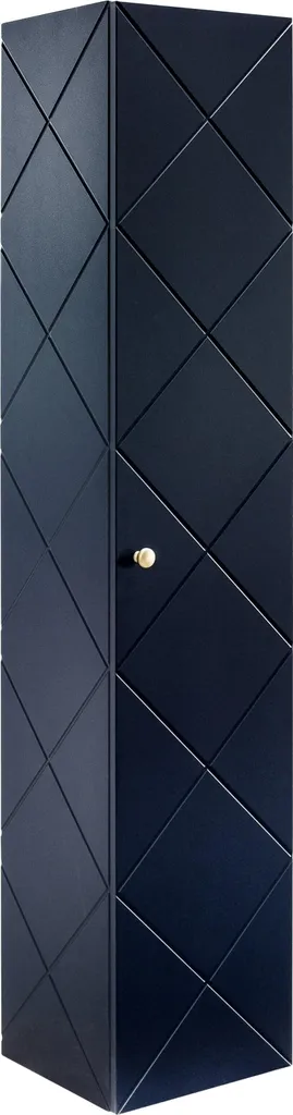 Vitrine de rangement Wave Blue 170 cm, étagères en verre pour le salon