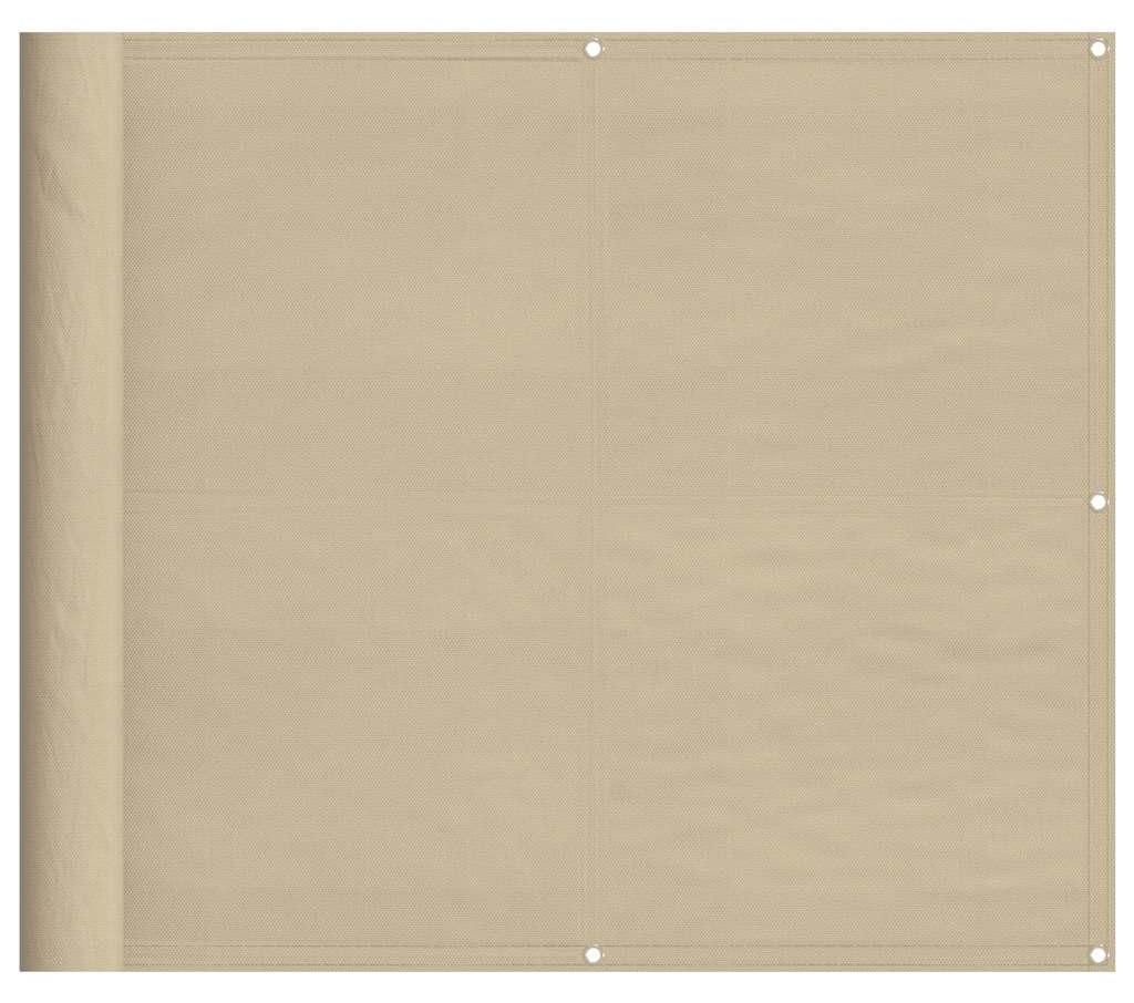 vidaXL Schermo privacy per balcone Beige 90x800 cm 100 % Immagine del prodotto 