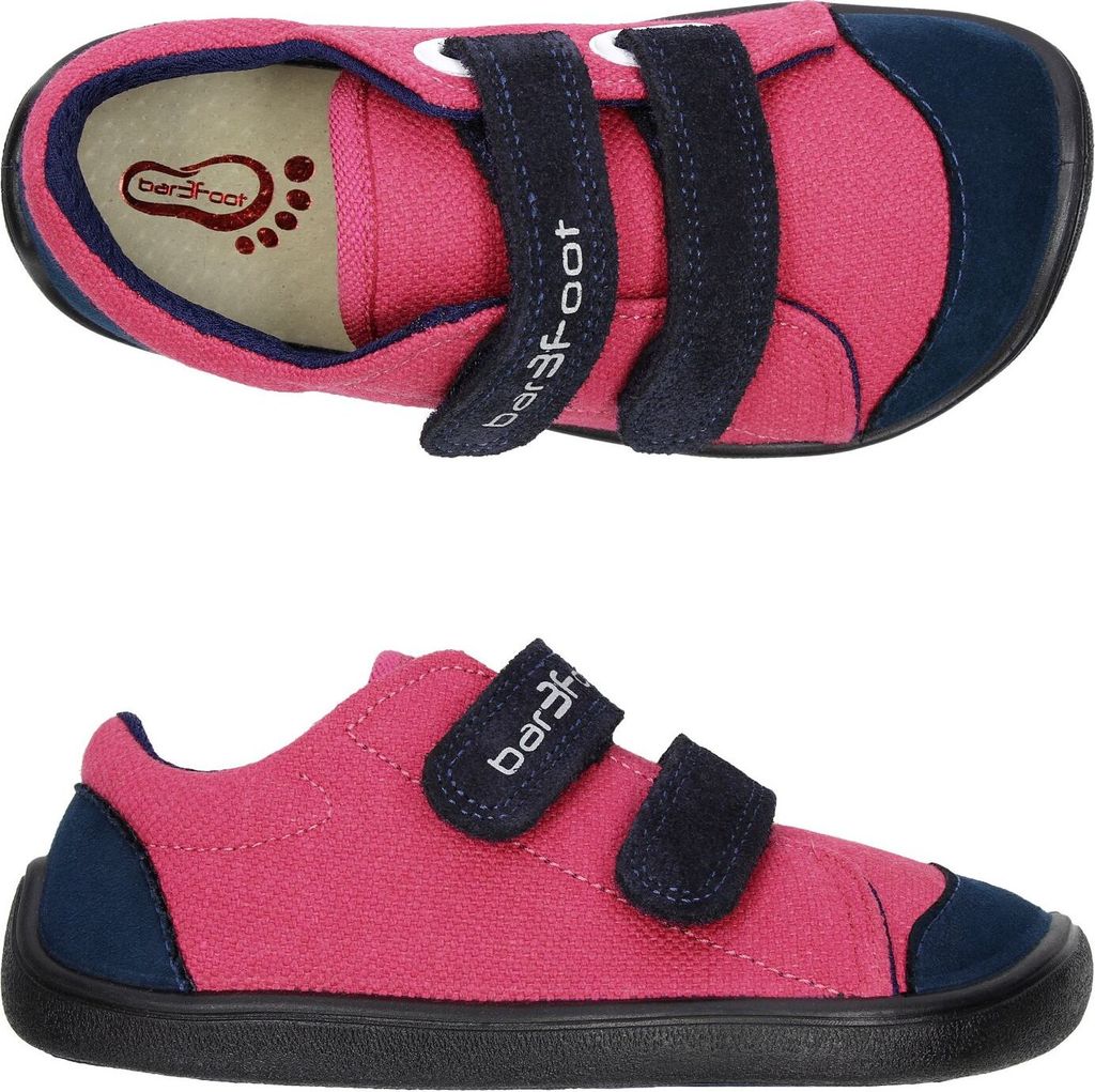Canvas-Sneaker 3F Vegan 3BE29/10 bar3foot super flexi rosa barfuß