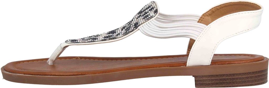 Fitters Footwear Frida Zehentrenner in Übergrößen Weiß 2.156808 White große Damenschuhe