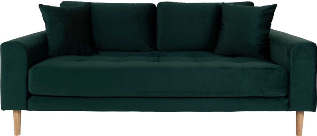 House Collection Samt 2.5-Sitzer Sofa Milo Dunkelgrün