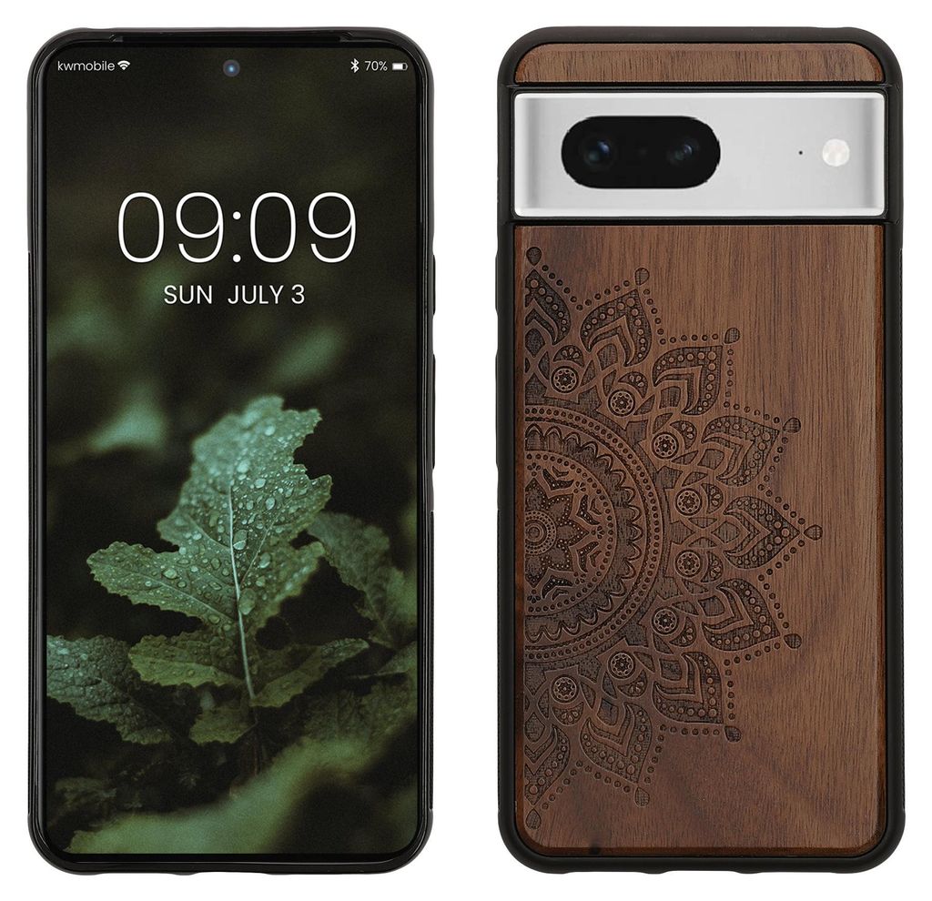 kwmobile Handyhülle für Google Pixel 8 Hülle Holz - Case Produktbild 