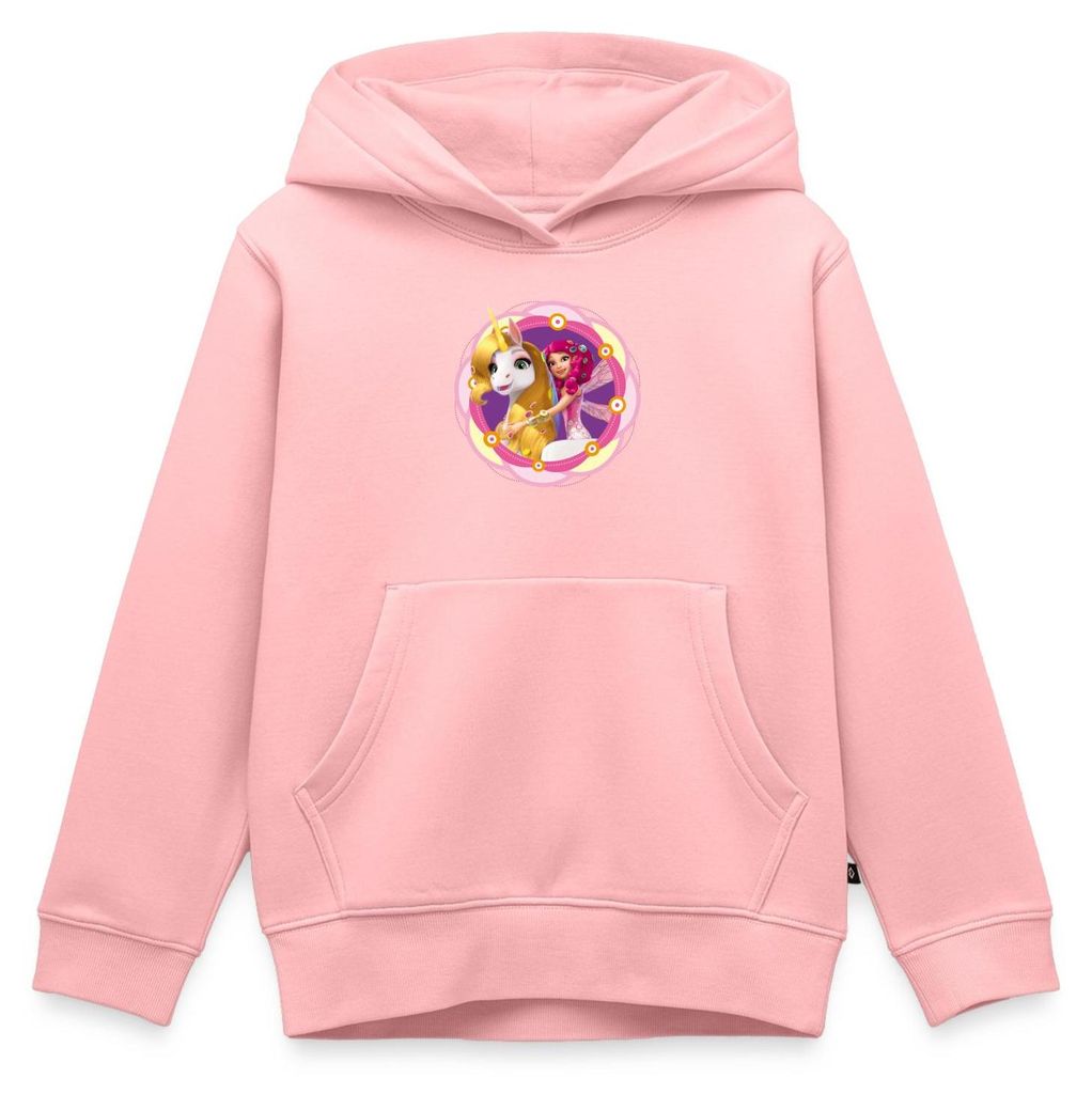 Spreadshirt Mia and Me Einhorn Onchao Und Mia In Centopia Kinder Premium Hoodie, 110/116 (4 Jahre), Rosa