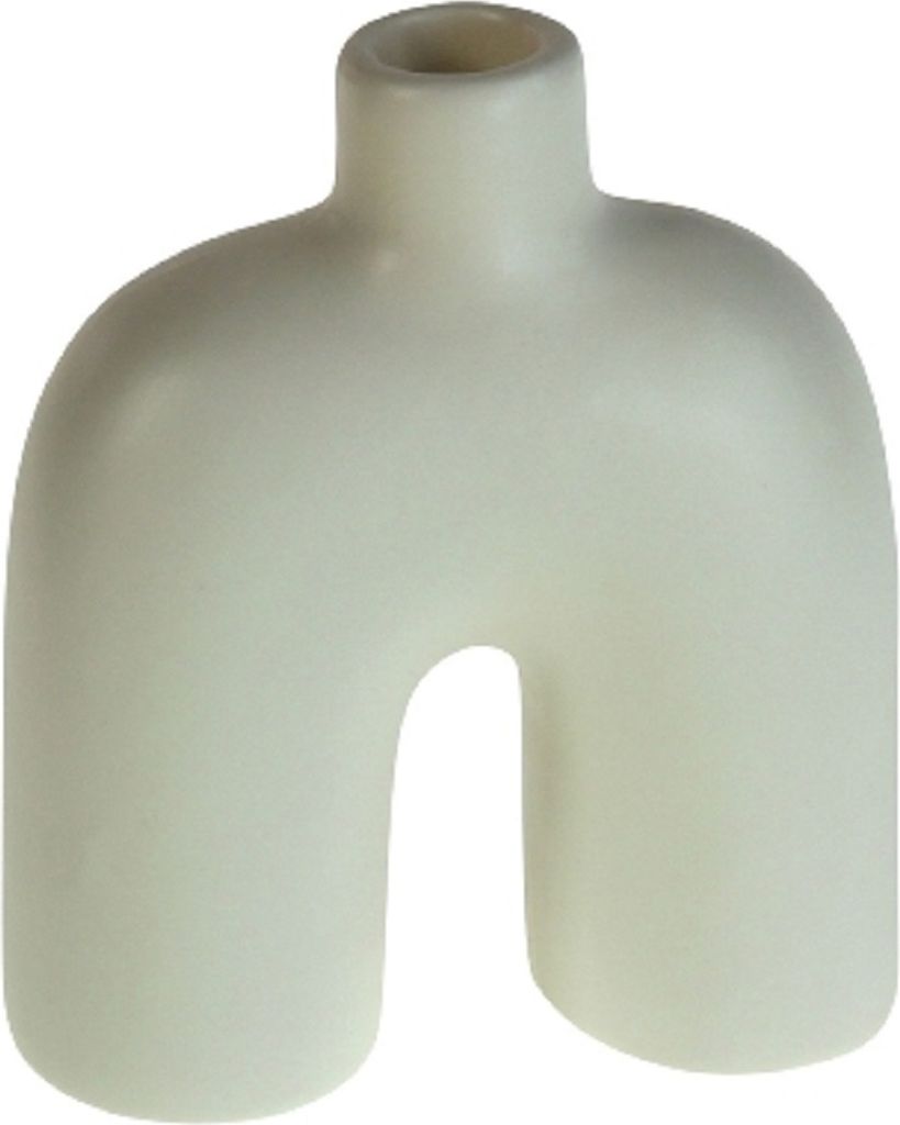 Bogenförmiger weißer Kerzenhalter für Stabkerzen elegante Deko für Tisch & Regal