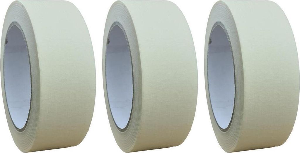 Maler-Abdeckband Feinkrepp weiß 19mm x 50m – Set mit 3 Rollen für saubere Kanten