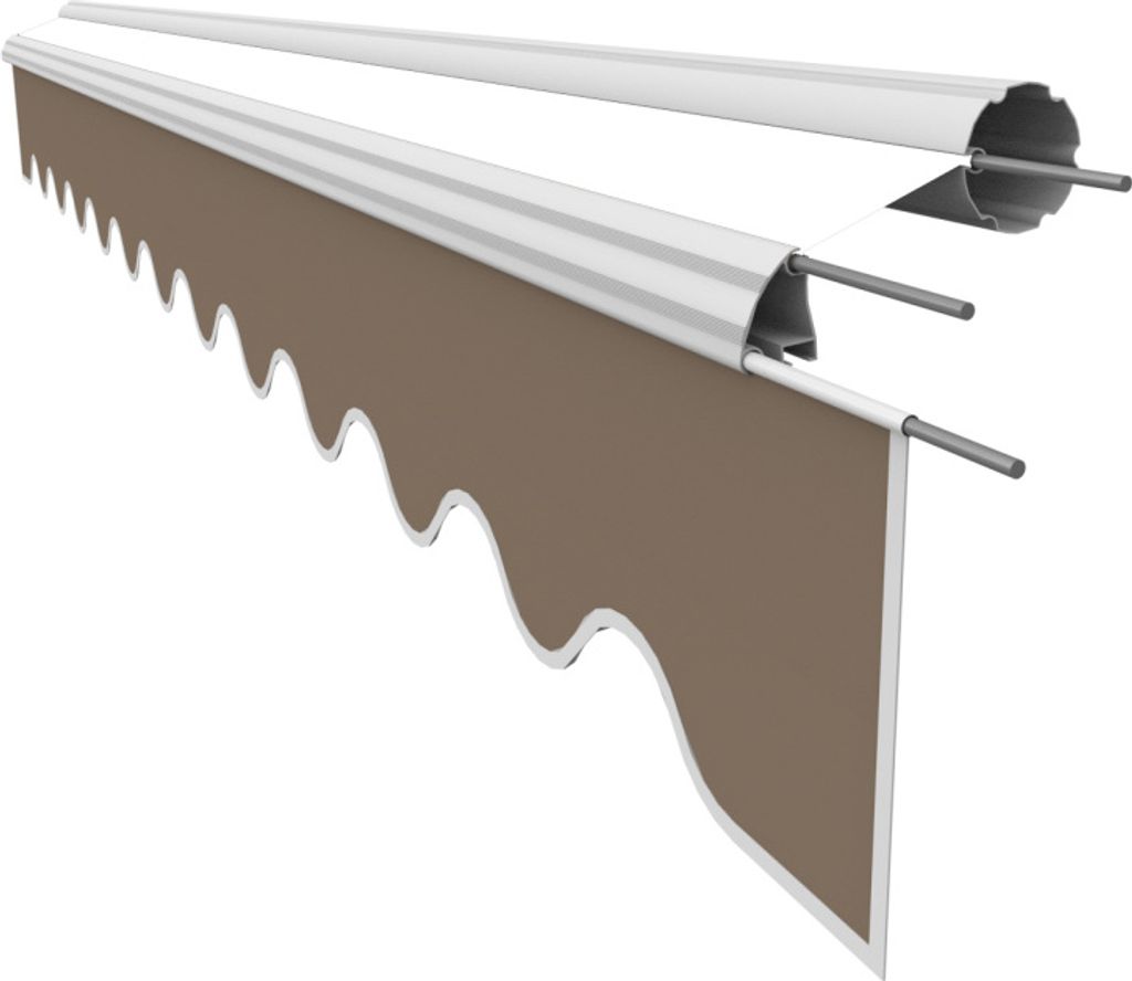 Leudus Markisen Volant für 6m Markisen Markisenbespannung Sonnenschutz Ersatzstoffe Sonnenmarkise fertig genäht (5,83x0.21m, SPD070)