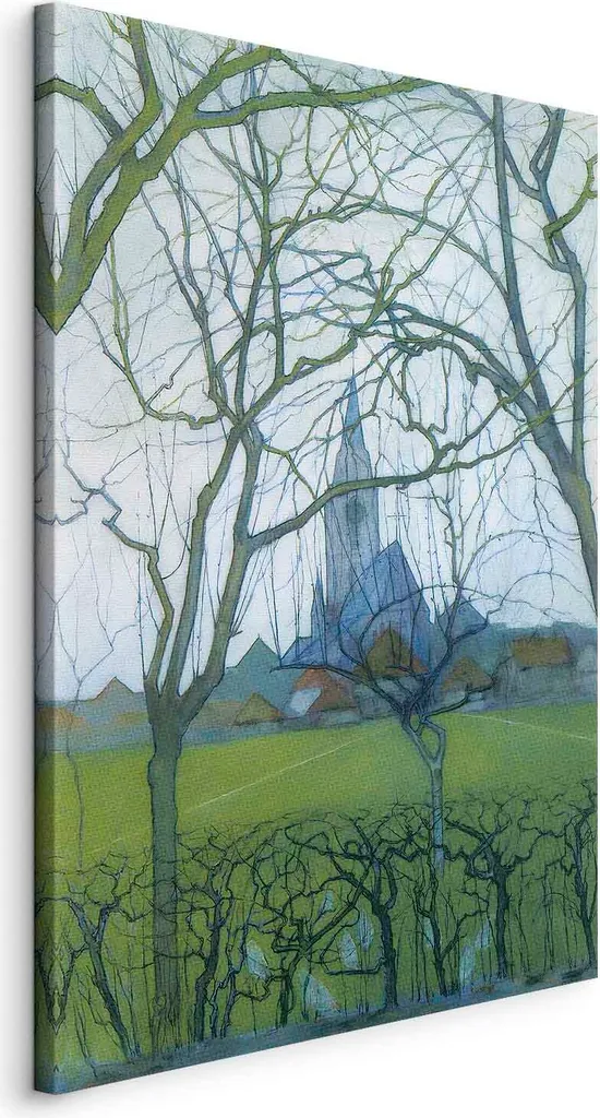 Quadro Moderno Mondrian Chiesa San Giacomo 60x90 Tela d'Autore