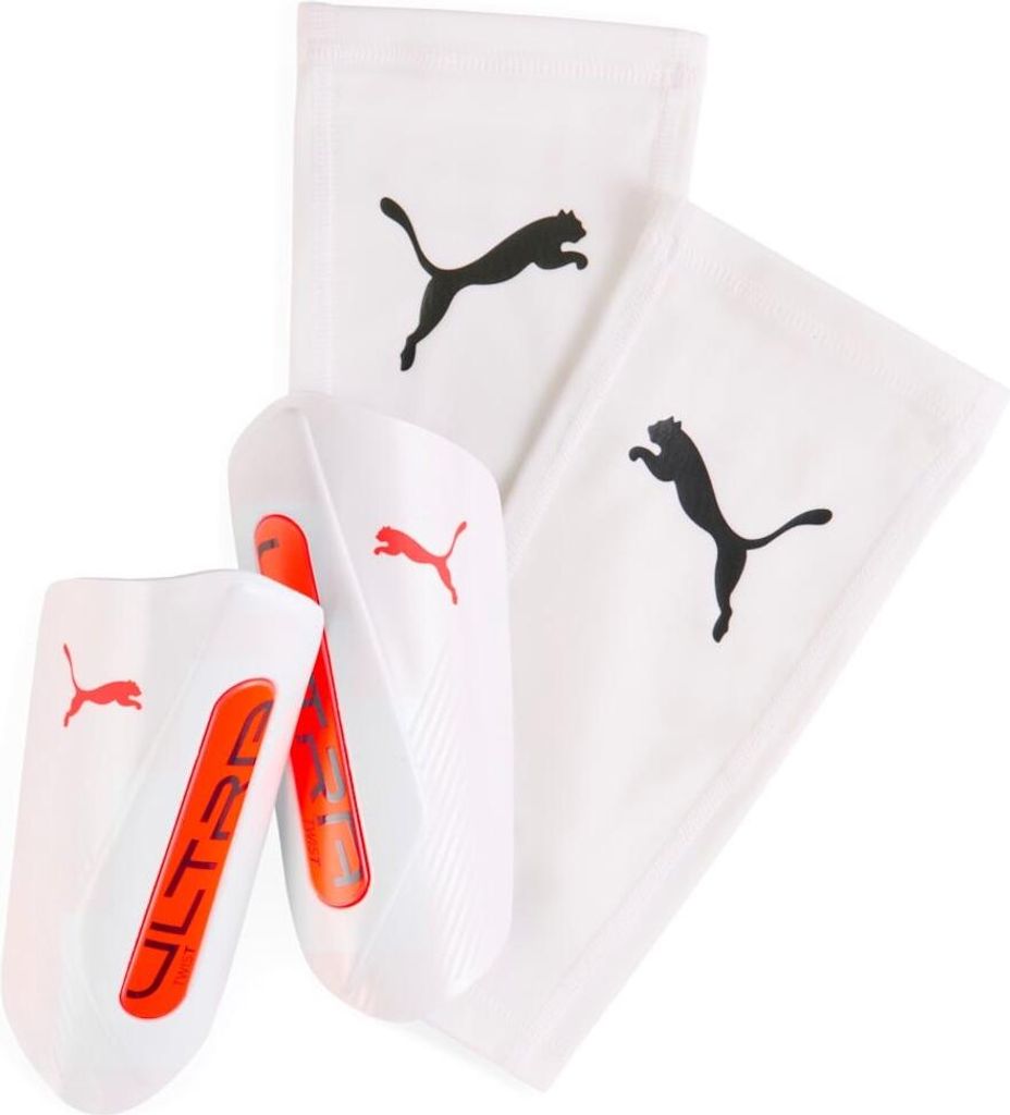 Puma Ultra Twist Sleeve Unisex Schienbeinschoner weiß rot Gr S