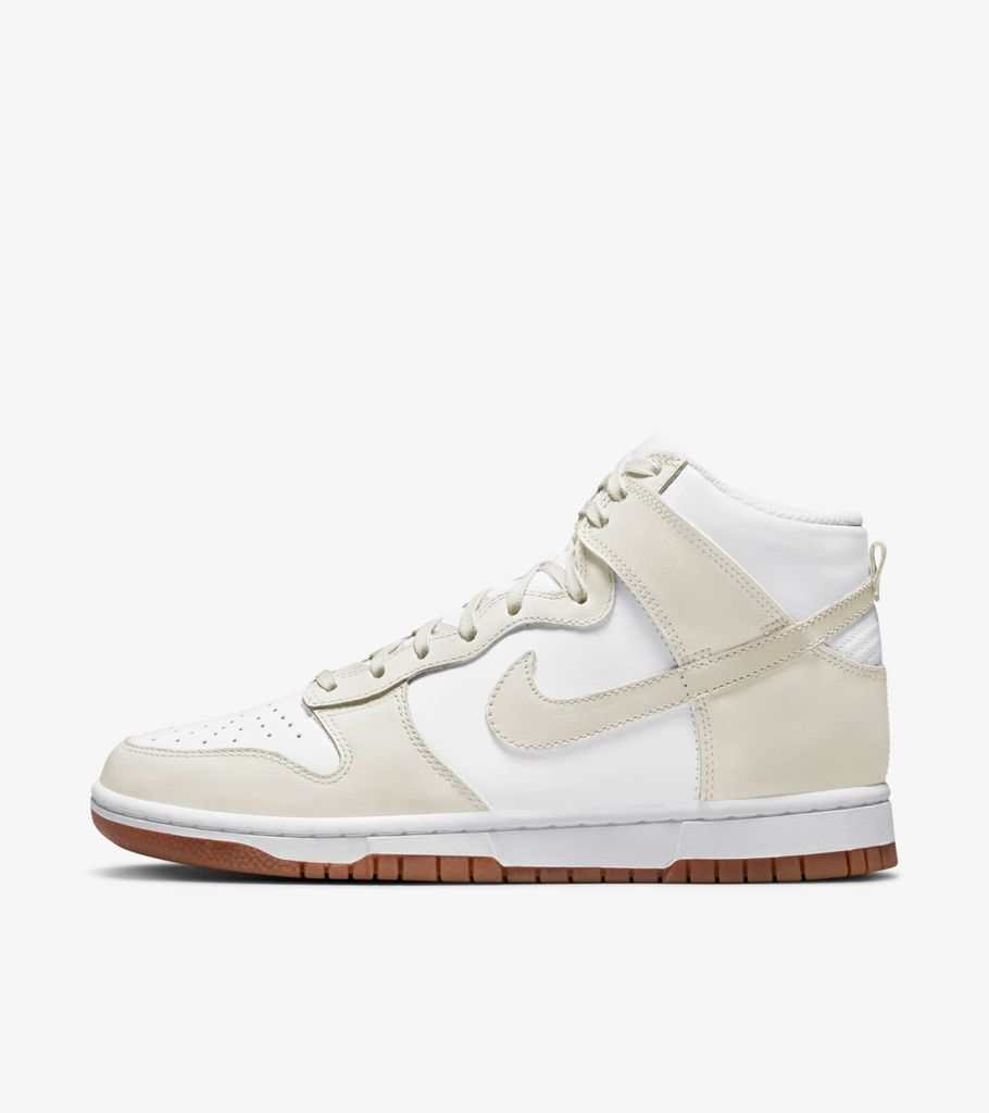 Nike Dunk High "Sail Gum", Weiß / Beige, Größe: 44,5