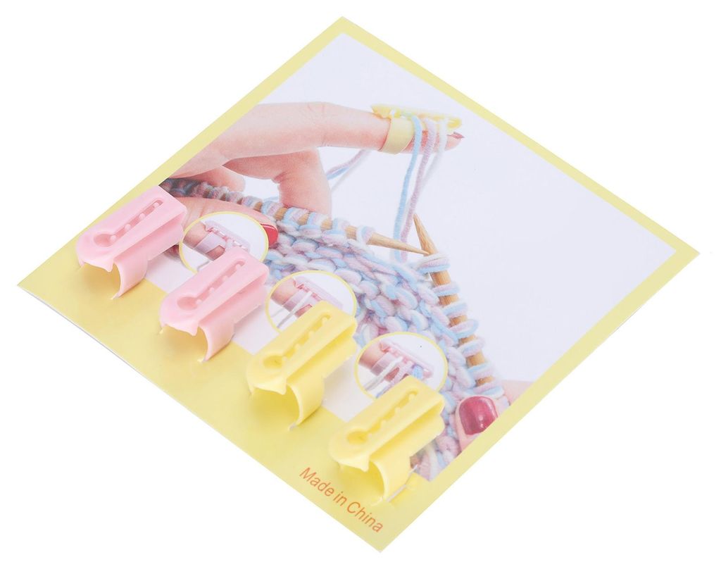 4-teiliges Set Strickfingerhut-Fingerführungs-Teiler für DIY-Spaßpullover-Wollnähzubehör