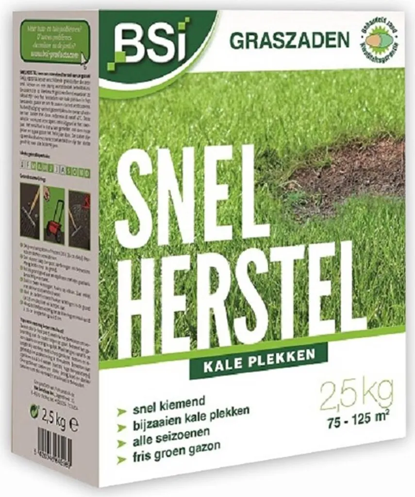Réparer Gazon Clairsemé avec BSI Graine à Reprise Rapide Format 2,5kg