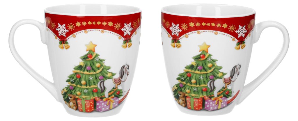 2er Set Kaffeebecher Weihnachtszauber 53cl Weihnachten Tasse Kaffeetasse Becher